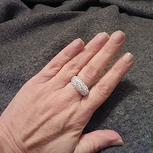 Phantasya Large Swarovski Crystal Band Ring